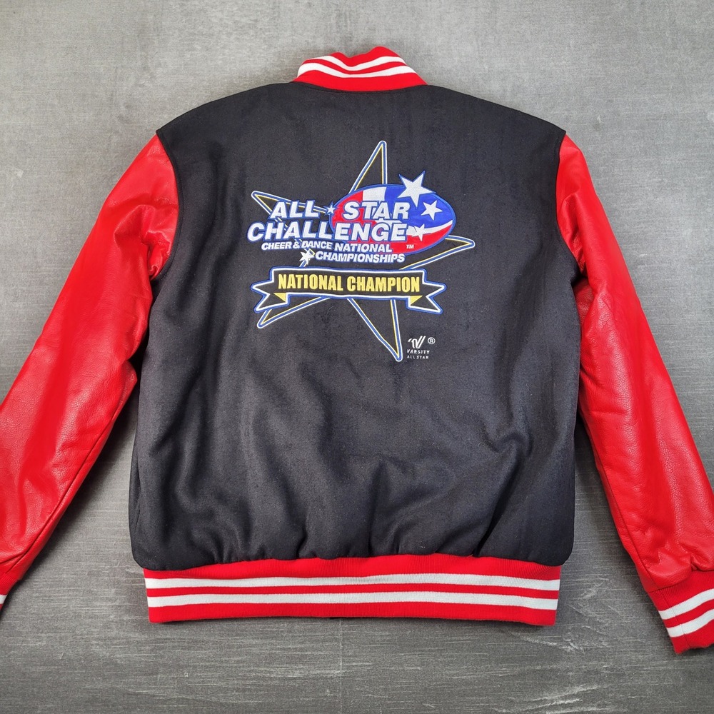 Varsity All Star Challenge Cheer National‎ Champion Jacket Black Red Womens L